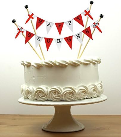 amazing buntings,Happy St. George's Day-Cake Topper Bunting Decoration-Fully Assembled,184