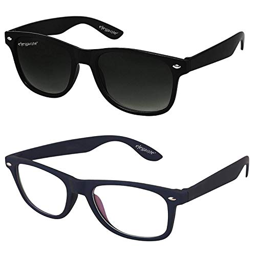 ELEGANTE Black Transparent Wayferer Mens Sunglasses Combo RS.198 (87.00% Off) - Amazon