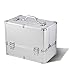 tinkertonk Professional Extra Large Space Aluminium Beauty Cosmetic&Makeup Case Toiletry Storage Nail Hairdressing Vanity Box Valentines Day Gift (Silver)
