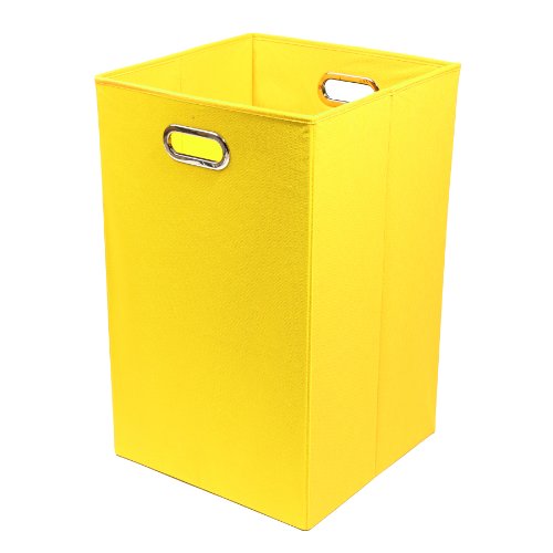 Modern Littles Folding Laundry Basket (Sweets Solid Yellow)