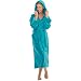 Produktbild aqua-textil Bademantel mit Kapuze Damen Herren Morgenmantel weich und super flauschig, Coral Fleece Saunamantel lang, 1000425 Malibu S türkis