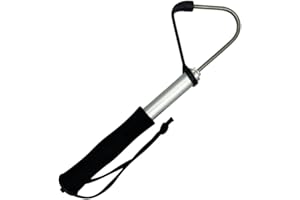DONGKER Herramienta de pesca, extractor de anzuelos de acero inoxidable, telescópica de 23 pulgadas, para pesca en aguas poco profundas y en el mar