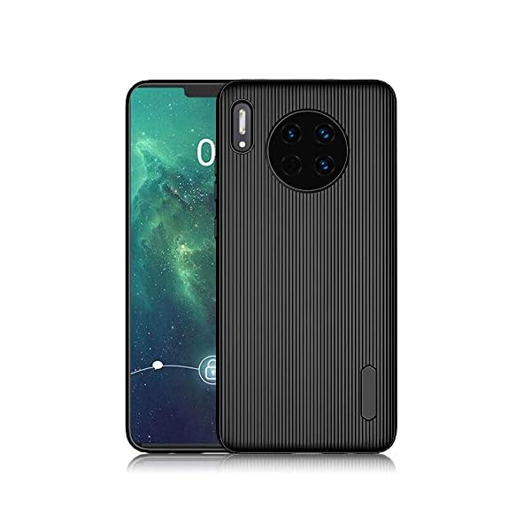 A-VIDET Hülle für Huawei Mate 30,Ultradünnes Silikon Mattierte Softschale Rundumschutz Anti-Fall Anti-Fingerabdruck Gehäuse Einfache Rückenschutzhülle für Huawei Mate 30 (Schwarz)