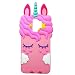 Produktbild J2 Core Silikonhülle Anya 3D Cartoon Weiches Silikon Gummi Cool Fun Cute Mode Hot Case für Samsung Galaxy J2 Core J2 Dash/J2 Pure J260 Mädchen Teenager Kinder Frauen Wimpern Einhorn Pink