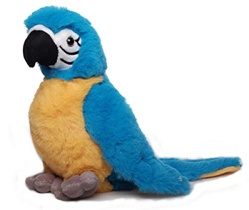 Preisvergleich Produktbild Inware 7497 - Kuscheltier Papagei Peter, blau / gelb, 20 cm