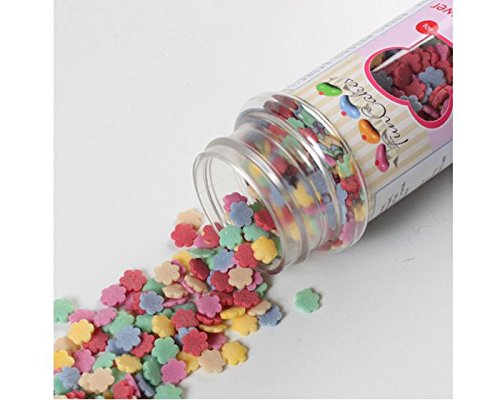 Preisvergleich Produktbild Miniblumen in bunten Farben - essbar - 60g - FunCakes