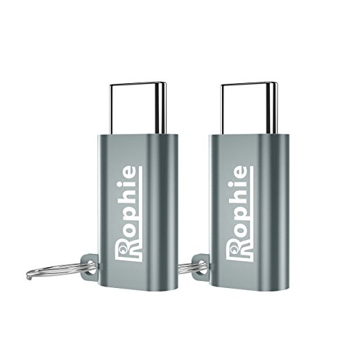 Rophie USB-C auf Micro USB Adapter [2 Stücke] Typ C zu Micro USB Umwandeln Adapter für MacBook, Chromebook Pixel, Nexus 5X/6P, Nokia N1, OnePlus 2, Lumia 950 und andere Type C Geräte - 8