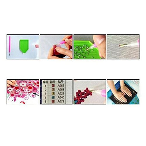 BZLine® 5D Stickerei Santa Claus Strass Geklebt DIY Diamant Malerei Cross Stich Decoration, 40* 30cm (B) - 3