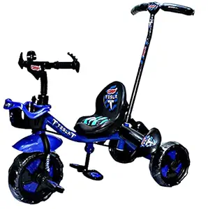 COSMO Xtreme Kids / Baby Tricycle with Parental Control, Cushion seat and seat Belt for 12 Months to 60 Months Boys, Girls Carrying Capacity Upto 30kgs (Blue)