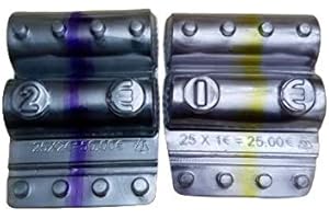 PIERRE TRADING LTD Blister contenitori per monete euro - 100 blister portamonete (2X50) da 1 euro e 2 euro + 1 nastro adesivo trasparente omaggio