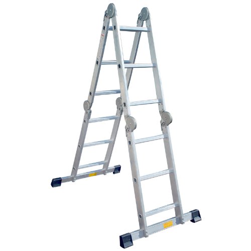 pro-bau-tec Aluminium Vielzweckleiter 4 x 3 Sprossen mit Plattform, 10025 - 2