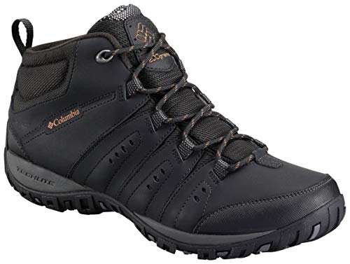 Columbia Peakfreak Nomad Chukka WP Omni-Heat, Botas de Senderismo para Hombre, Negro (Black, Golden Rod 010), 43 EU