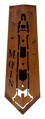 (Rostsäule) Edelrost Pyramide Leuchtturm / Moin 100x30x30cm