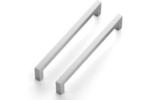 Ravinte 20 sztuk uchwytów meblowych 192 mm, srebrne uchwyty do szafek kuchennych, do szafek, kwadratowych uchwytów meblowych, ze stali nierdzewnej