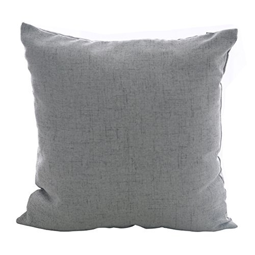 Deconovo 4er Pack zum Sparpreis Leinen Optik Kissenhülle, Kissenbezüge, Sofa Dekokissen, Cushion Cover, 40×40 cm, Grau, 4er set - 6