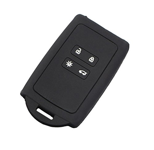 Happyit Silicone Car Remote Key Case Cover for 2016 - 2017 Kadjar Skin Protector Accessories (Black)