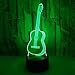 Price comparison product image 3D Guitar Led Night Light Seven-Color Touch Lights Touch Visual Lights Creative Gifts Atmosphere Groot Table Lamp Nachtlicht