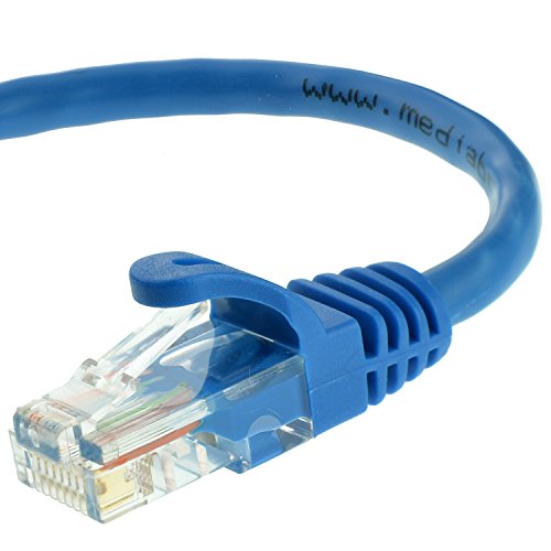 Mediabridge Networking Cat5e Patch Cable - 100 Feet - Blue RJ45 Computer Patch Cord