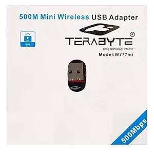 Terabyte 500Mbps Mini Wireless Dongle Network Card USB LAN Wi-Fi Adapter USB Dongle Wireless Receiver Network Card for PC/Laptop (Black)