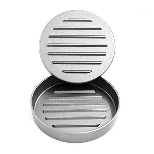 Rightwell Profi Aluminum Beschichet Runden Hamburgerpresse 11cm-Antihaft Burger Presse - 2