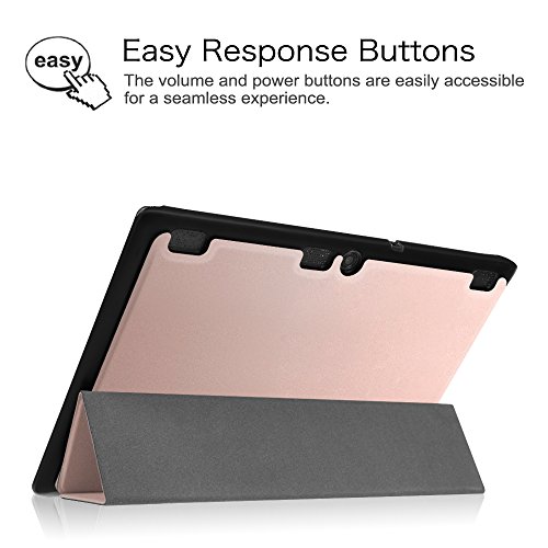 Fintie Lenovo Tab 2 A10-30 / Tab 2 A10-70 / Tab 3 10 Plus Hülle – Ultra Slim Superleicht Schutzhülle Tasche mit auto Sleep / Wake Funktion für Lenovo Tab 2 A10-30 / A10-30L / A10-30F / Tab 2 A10-70 / A10-70L / A10-70F / TAB3 10 Plus / Tab 3 10 Business 10,1 Zoll Tablet, Roségold - 7
