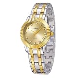 Damenuhren, Strasssteine Quadratisch Kleines Dail Design, Fashion Ladies Es Armband Quarz Handgelenk Watche mit Stahlband (Gold, Silber),A