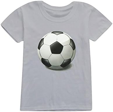 VENMO Football Soccer Printed Short Sleeve T-Shirt Toddler Kids Baby Boys Clothes Outfits (Gray, 8T)