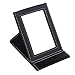 TOOGOO(R) Makeup Mirror Travel Leather Portable Foldable Mirror Black