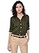 PURYS solid rayon olive green buttoned shirt RS.584.00