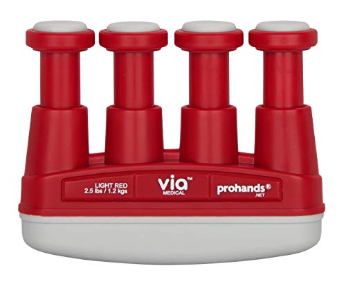 prohands by Gripmaster VIA - Aparato entrenador de dedos, color Rojo - Suave