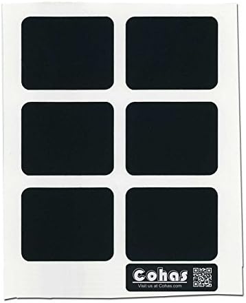 Ziggyboard Chalkboard Round Corner Rectangle Label Refill Kit 42 Stickers Fit Libbey, Mason and Ball Drink Jars
