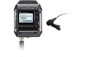 ZOOM F1-LP Field Recorder med lavaliermikrofon – Professionell ljudinspelare för film, podcast och intervjuer – EU-version –