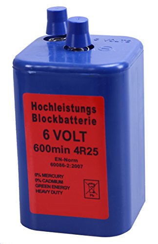 Blockbatterie Blau IEC 4R25 6V 7Ah Quecksilberfrei Batterie Hochleistungsbatterie