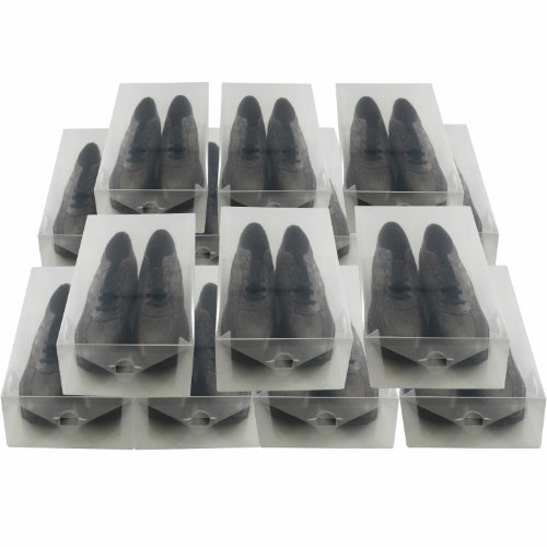 15x DynaSun PP368 XXL Schuhbox Schuhkasten Lagerkasten Box Schuhschachtel für Aufbewahrung Schuhe faltbare Halter für Damen und Herren - 2