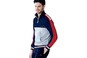 LOTTO homewear Tuta Sportiva Uomo in Cotone Garzato Pimavera Estate Leggera S M L XL XXL 3XL 4XL 5XL