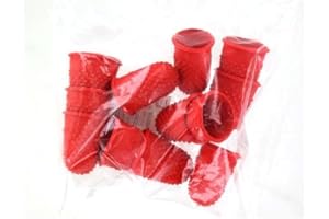 WONDAY Confezione da 12 ditali in gomma Herisson n. 0, diametro 15 mm, colore: Rosso