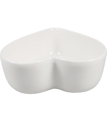 ULDIGI 6 Pezzi Piatti a Forma di Cuore in Ceramica per Salsa e