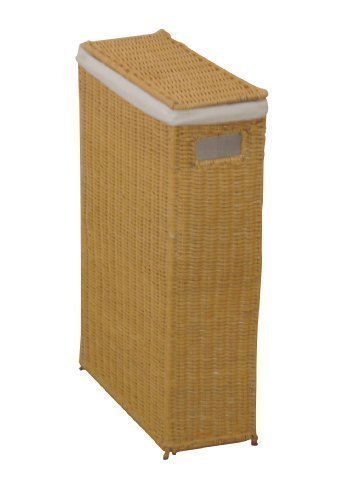 moebel direkt online Raumspar-Wäschekorb _ Wäschesammler _ Wäschebox _ Rattan, handgeflochten _ In 3 Farben lieferbar Rattan beigefarben