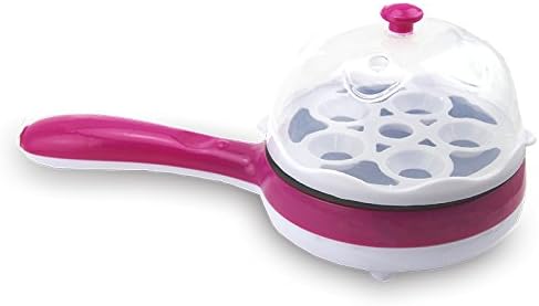 MITU Mini Electric Frying Pan Fried Eggs Pancake Fried Steak Boiled Egg Steamed , rose red