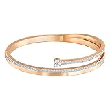 Swarovski Fresh Armreif, weiss, rosé Vergoldung