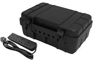 Festive Productions Large Outdoor Electrical Box with 4 Socket Extension Lead – Weatherproof Plug Box IP54 – Waterproof Outdoor Socket Box for Garden, DIY, Power Tools & Lighting