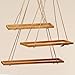 Produktbild Holz Deckenhänger Hängeregal natur 3er Set L55-75cm
