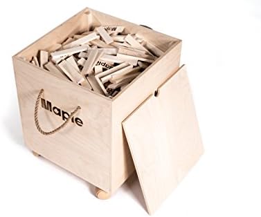 Wooden Building blocks,bricks 1000 pieces (Wooden Box) Eco.