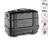 Hecho en Italia Givi TRK46B Trekker 46-Monokey Baúl con Cover de Aluminio, Color Negro, Carga Máxima 10 Kg