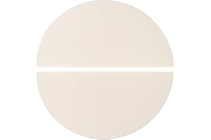 Quantfire Half-Moon Ceramic Heat Deflector Plates for Kamado Joe Classic I, II, III,Big Green Egg BBQ Accessories 2-Pack,White