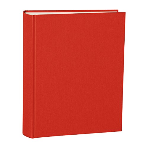 Semikolon Album Large red (rot) | Foto-Album mit 80 Seiten und hochwertigem Buchleinen-Bezug | Foto-Buch mit 40 Blättern cremeweißem Fotokarton mit Pergaminpapier | Format: 24,5 x 30,5 cm