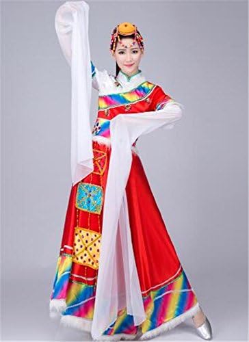 National Dance Costume Set / Stage Performance / Mongolian Dance Show / Man and Woman , red , S