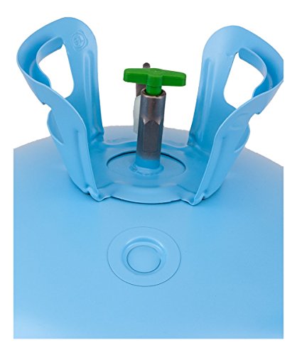 Helium Ballongas + 50 bunte Latexballons (Ø 25cm) + Polyband; HeliumStar® Einwegflasche XXL mit 0,420 m³ Liter Helium Gas reicht für alle 50 Ballons - 9