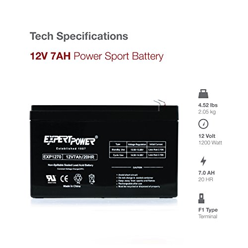 ExpertPower 12V 7 Amp EXP1270 Rechargeable Lead Acid Battery