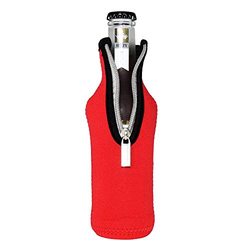 AsiaLONG Bier Flasche Kühler 6 Stück Neopren isoliert klappbar Reißverschluss Flasche Kühler Keep Ihr Getränk für 330 ml Wasser Bier Cider Getränk gekühlt - 4